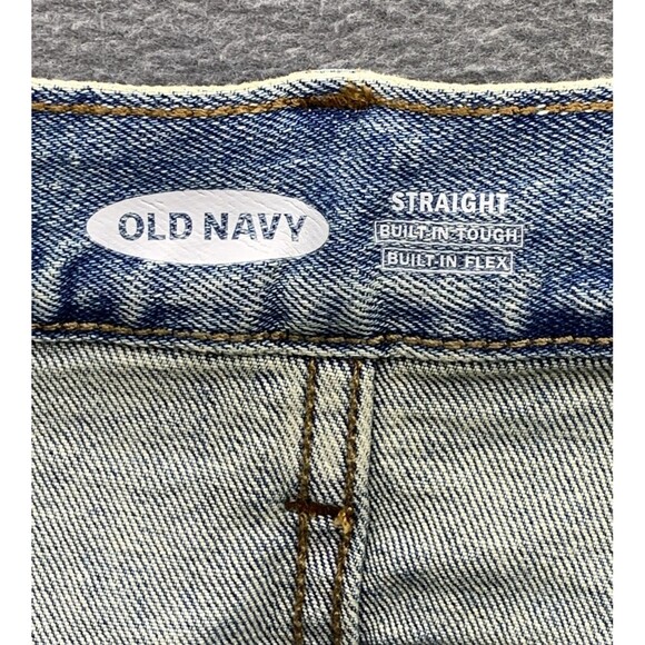 Old Navy Mens Denim Jeans Men's Straight Distressed Blue Size 38X30 - Picture 2 of 16